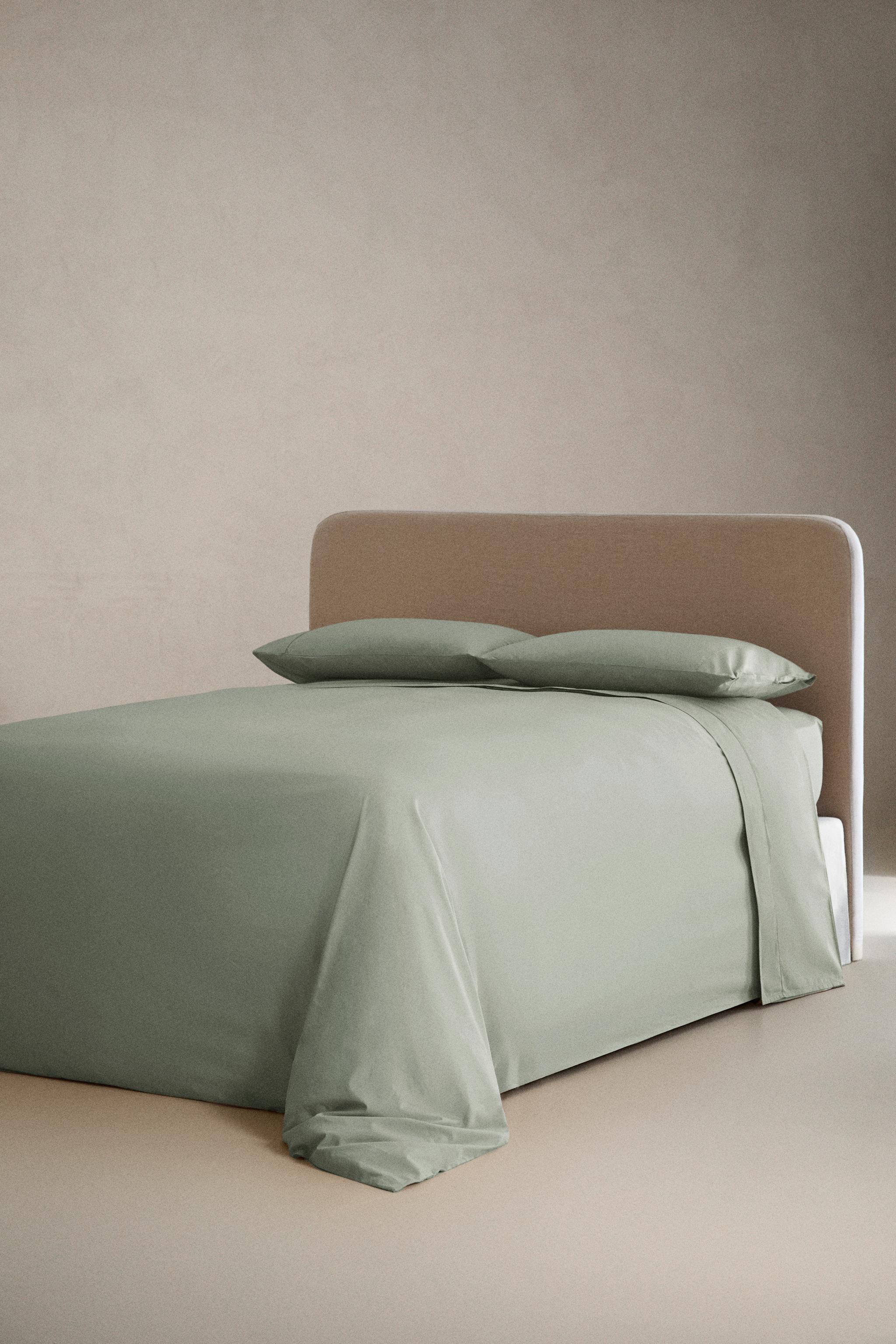 PERCALE COTTON FITTED SHEET | 11.8" THICK ( THREAD COUNT
